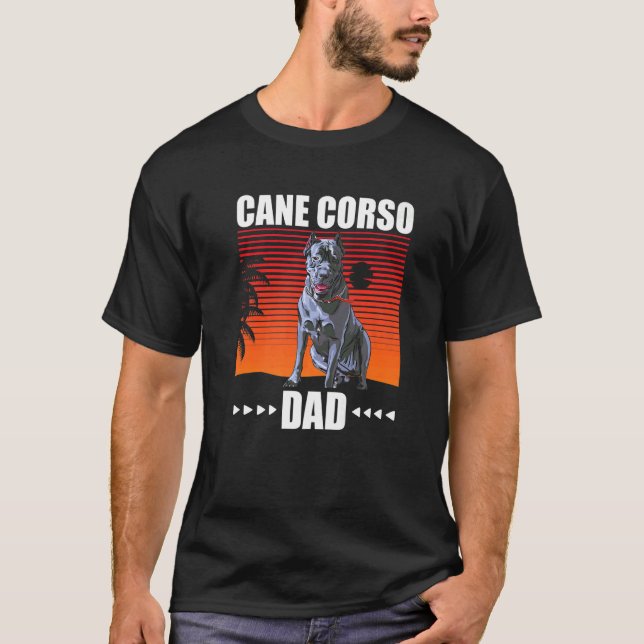 Manar Käpp Corso Pappa Hundägare Käpp Corso 3 T Shirt (Framsida)