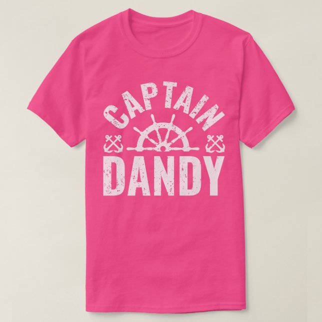 Manar kapten Dandy Boat Owner Sjö Boating Far' T Shirt (Design framsida)