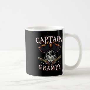 Manar kapten Grampy Pirat Hat och Skullbåt G Kaffemugg