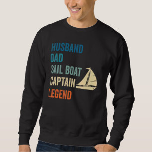 Manar kapten Legend Sailing Make Pappa Segelbåt Lång Ärmad Tröja