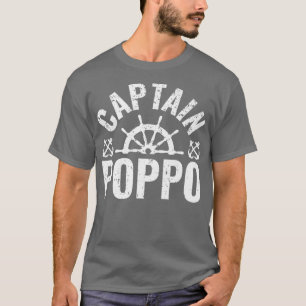 Manar kapten Poppo Boat Owner Sjö Boating Far" T Shirt