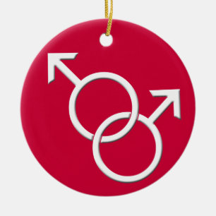 Manar Kärlek-Dekorationens gåvor från gay pride Julgransprydnad Keramik