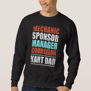 Manar Kart Pappa Kart Tävla Go Karting Racer Lång Ärmad Tröja