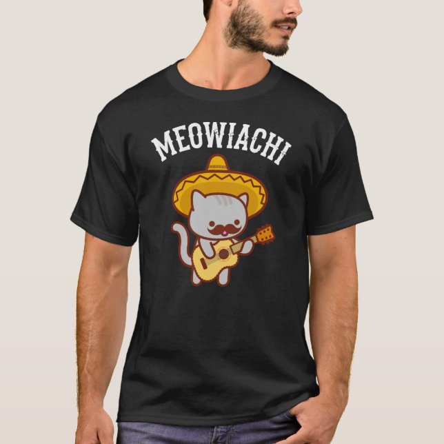 Manar kattT-tröja - MEOWIACHI T Shirt (Framsida)