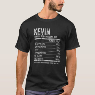 Manar Kevin Nutrition Personlig Namn Funny Namn T Shirt