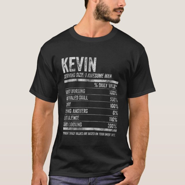 Manar Kevin Nutrition Personlig Namn Shirt Funny T Shirt (Framsida)