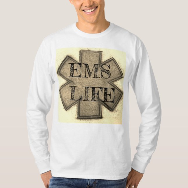 Manar Khaki EMS-livet du faller ner T Shirt (Framsida)