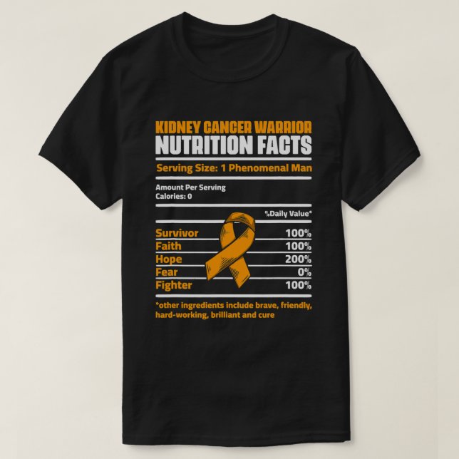 Manar Kidney Cancer Warrior Man Support Ribbon Kid T Shirt (Design framsida)