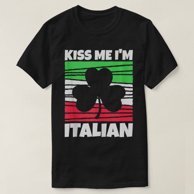 Manar Kiss Me Im Italienska St patricks day 1 T Shirt (Design framsida)