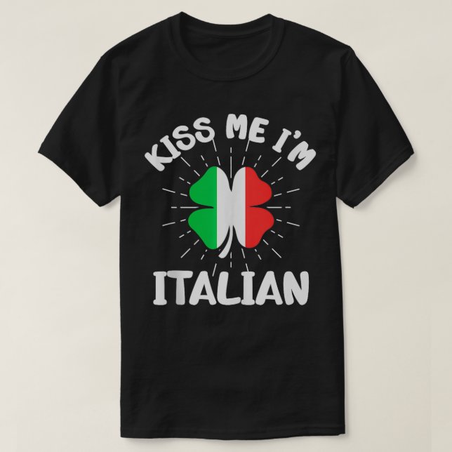 Manar Kiss Me Im Italienska St patricks day 1 T Shirt (Design framsida)