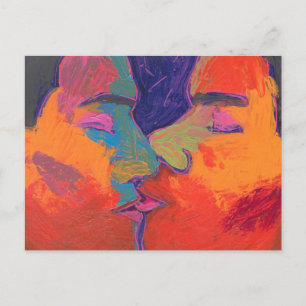 Manar Kissing Colorful Vykort