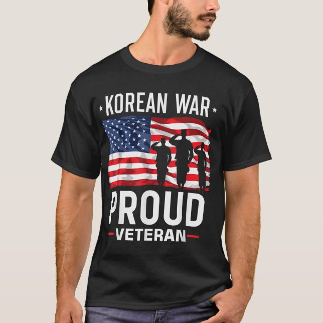 Manar koreanska Krig Veteran T Shirt (Framsida)