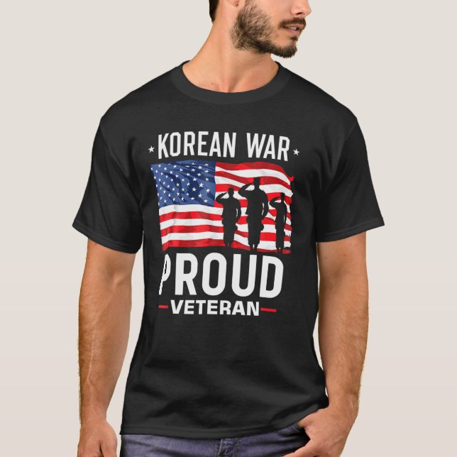 Manar koreanska Krig Veteran T Shirt (Framsida)