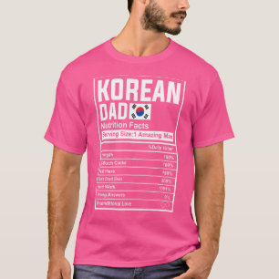 Manar koreanska Pappa Nutrition Facts Fars dag Nat T Shirt