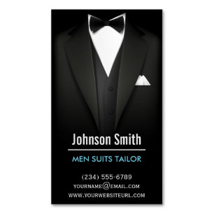 Manar Kostym Tailor - Modern Professionell Black W Visitkortmagnet