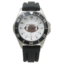Manar Krona Football Black Rubber Strap Watch