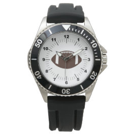 Manar Krona Football Black Rubber Strap Watch Armbandsur