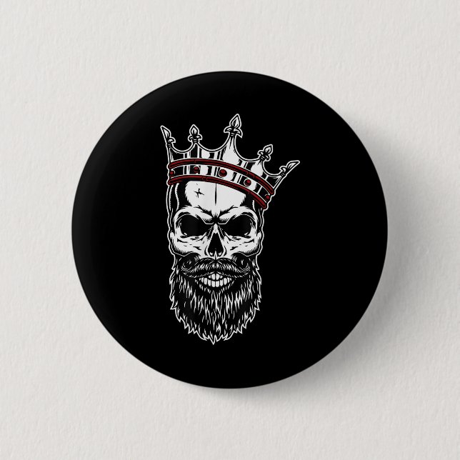 Manar Krona Skull Mode Tattoo Knapp (Framsida)