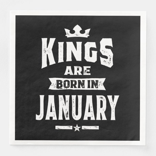 Manar Kung föds upp i januari. Pappersservett (Framsida)