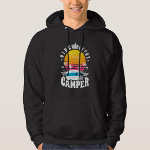 Manar Kung i Camper Camping Summer Retro Vinta Hoodie