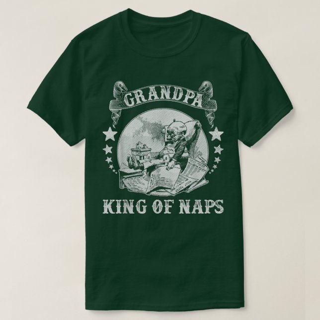 Manar Kung i Naps Grandpa Sleeping Napping  T Shirt (Design framsida)