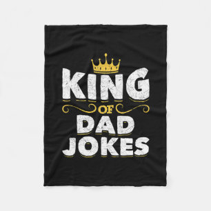 Manar Kung vid Pappa skämt Krona, skämt Puns Funny Fleecefilt