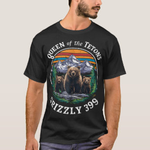 Manar kvinnor drottning av Tetons Grizzly 399 Nati T Shirt