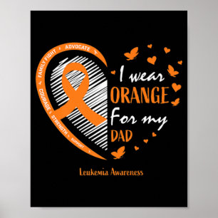 Manar Kvinnor Far I Bära Orange för min Pappa leuk Poster