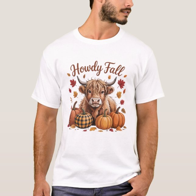 Manar Kvinnor i Cute Farm Animal Hösthöstfällessäs T Shirt (Framsida)
