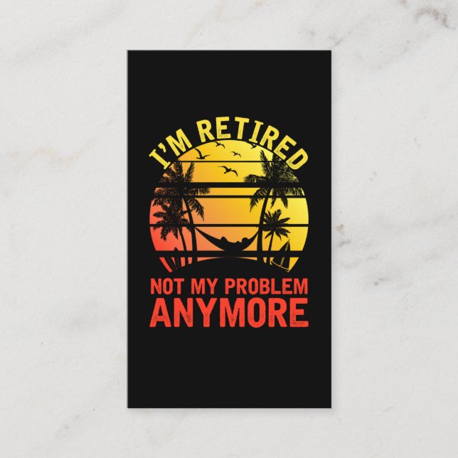 Manar Kvinnor i Sarkastic Retiree Visitkort (Framsida)