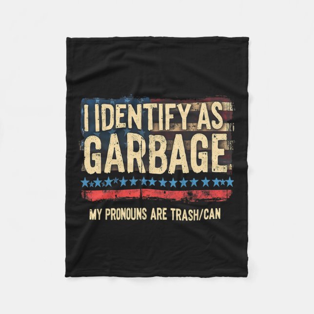 Manar kvinnor jag identifierar som Garbyge Funny T Fleecefilt (Framsidan)