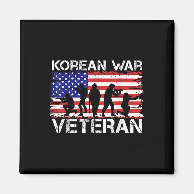 Manar Kvinnor koreanska Krig Veteran Magnet (Framsidan)