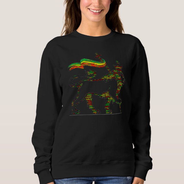 Manar Kvinnor Rastafarian Pride Reggae Rasta Lejon T Shirt (Framsida)