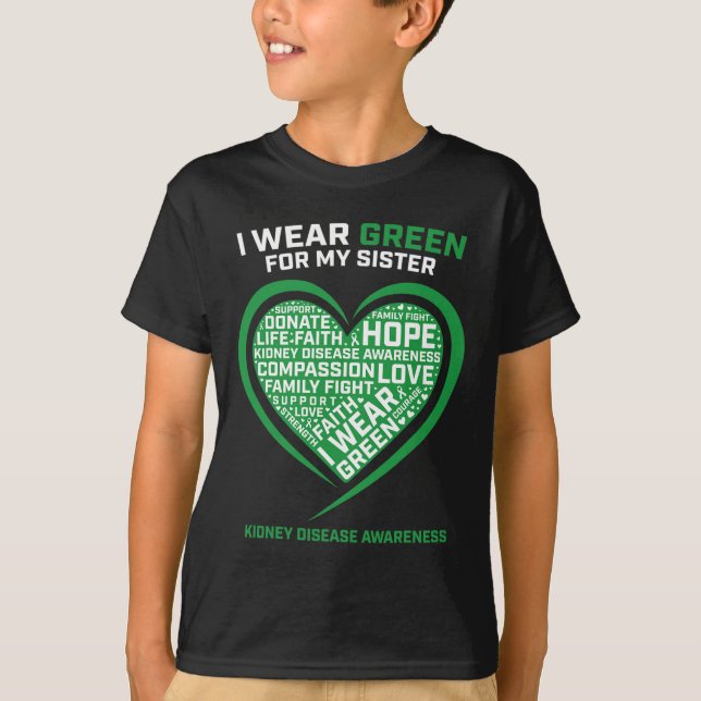 Manar Kvinnor Syster Kidney Disease Transplant Awa T Shirt (Framsida)