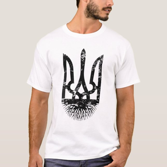 Manar kvinnor ukrainska rötter Ukraina Pridet Jack T Shirt (Framsida)