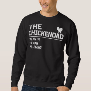 Manar Kycklingen Pappa Myth Man Legend Chicken D Lång Ärmad Tröja