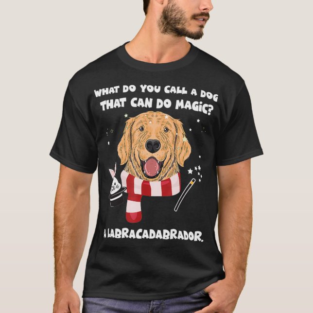 Manar Labracadabrador Funny Labrador Retriever Mag T Shirt (Framsida)