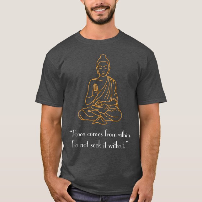 Manar laddar den Buddha T-tröja T Shirt (Framsida)
