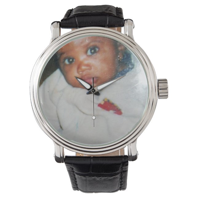 Manar-läderremsa Armbandsur (Framsida)