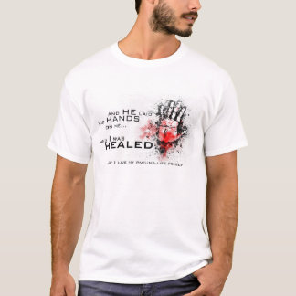 Manar läka händerutslagsplats t-shirt