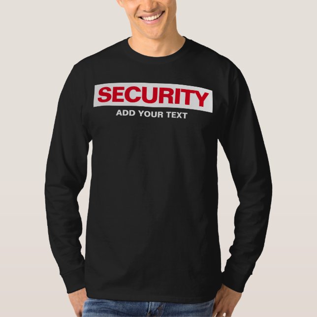 Manar Långärmad Dubbla  Sida Print Security T Shirt (Framsida)