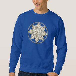 Manar långärmad Sweat shirt Blue med medallion Lång Ärmad Tröja