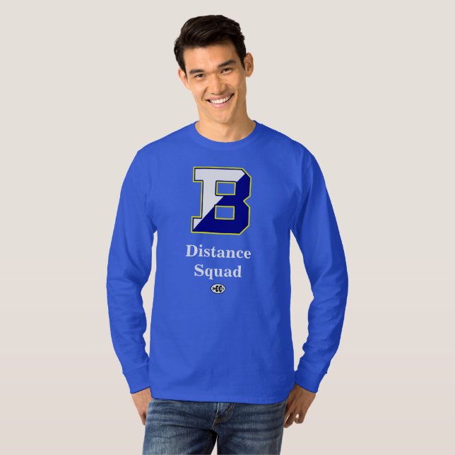 Manar långärmad T för avståndsSquad Tee Shirt (Hel framsida)