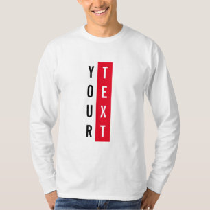 Manar Långärmad - vit och röd modern mall T Shirt