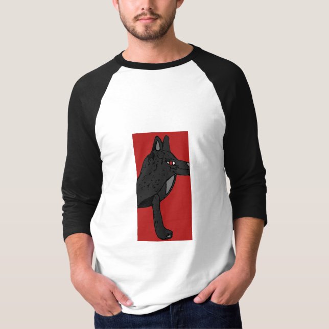 Manar långärmadT-tröja med bäckvargdesign T Shirt (Framsida)