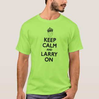 Manar Larry mjölnare "behållalugn och Larry på" T Shirt