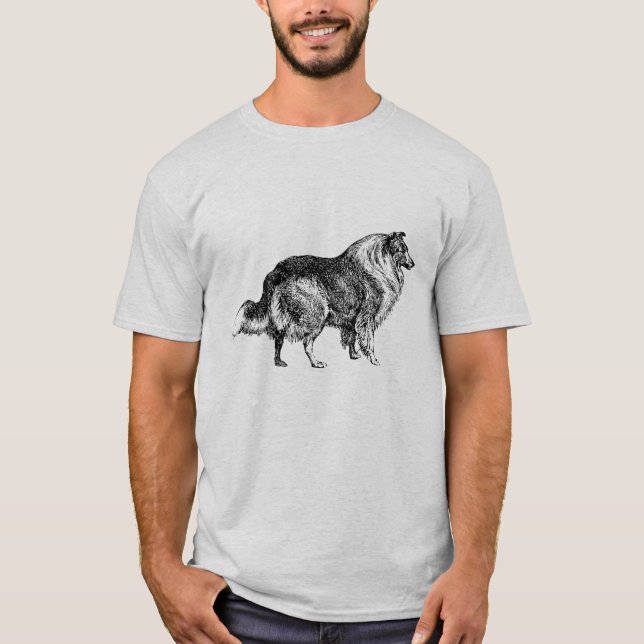 Manar Lassie Collie Hund T-shirt (Framsida)