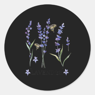 manar lavender plant butterfly örns lila blomma runt klistermärke