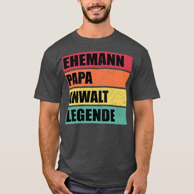 Manar Lawyer Pappa Legend Make Bröllop Far T Shirt (Framsida)