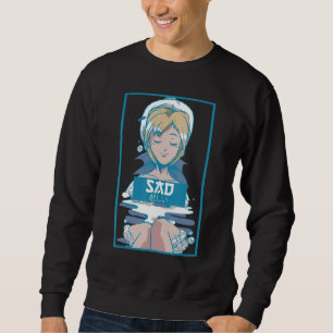 Manar Ledsen Vaporwave Aesthetic Femboy Lång Ärmad Tröja